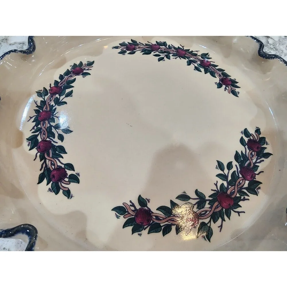 APPLES SWAG Home & Garden Party 12.25" Platter Serving Plate 2004 Vintage Rare - Picture 2 of 4